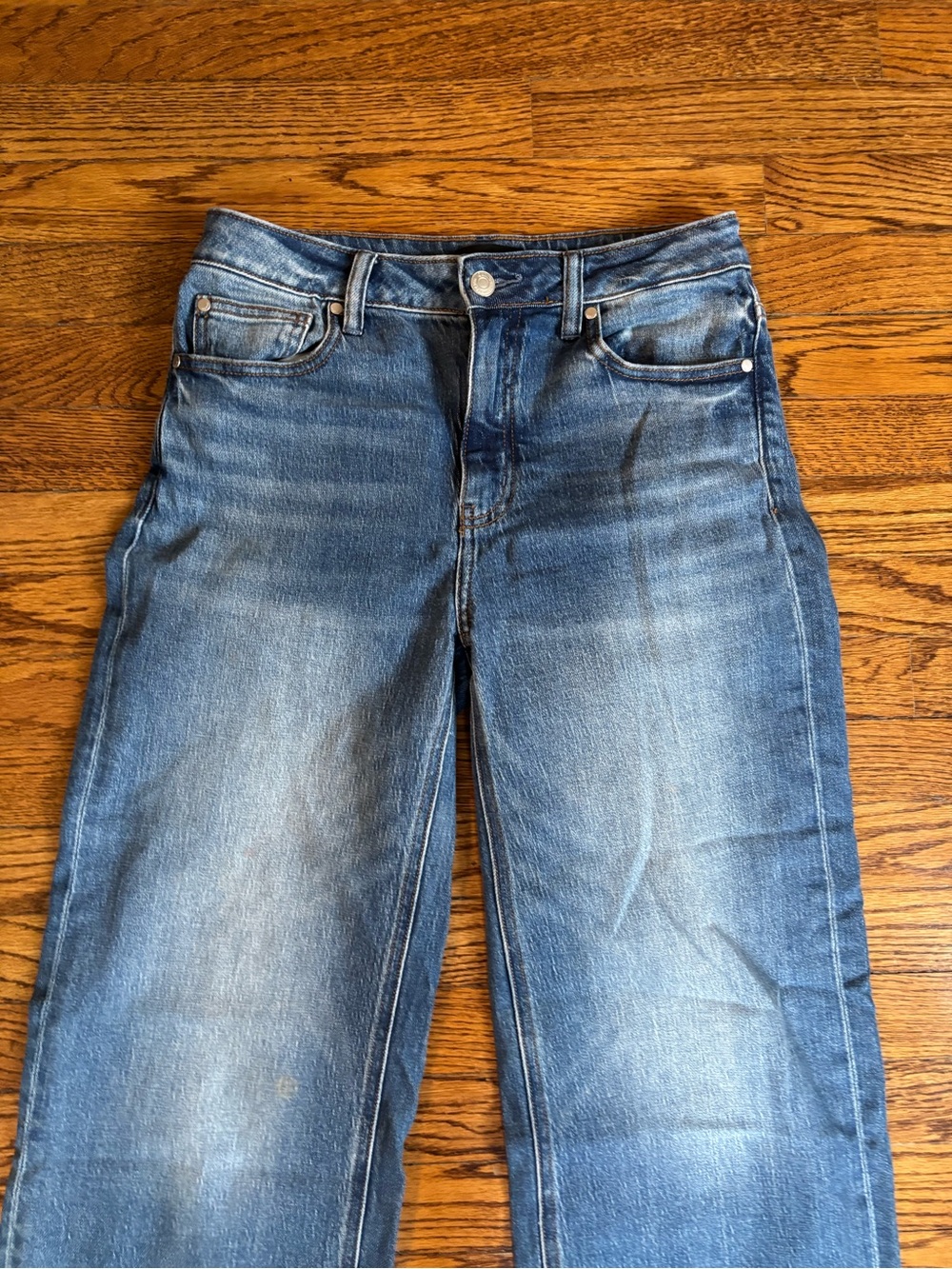Quince Bella Stretch Relaxed Straight  Jeans size 28 - Picture 3 of 6
